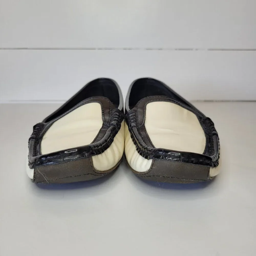 Frette Two-Tone Black and Cream Loafers